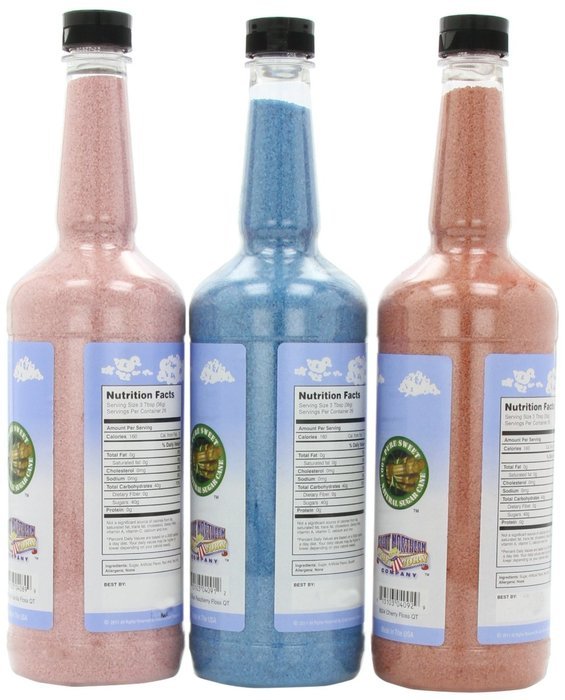 Flufftastic 3 Pack Premium Cotton Candy Sugar Floss by Great Northern, Quart N4