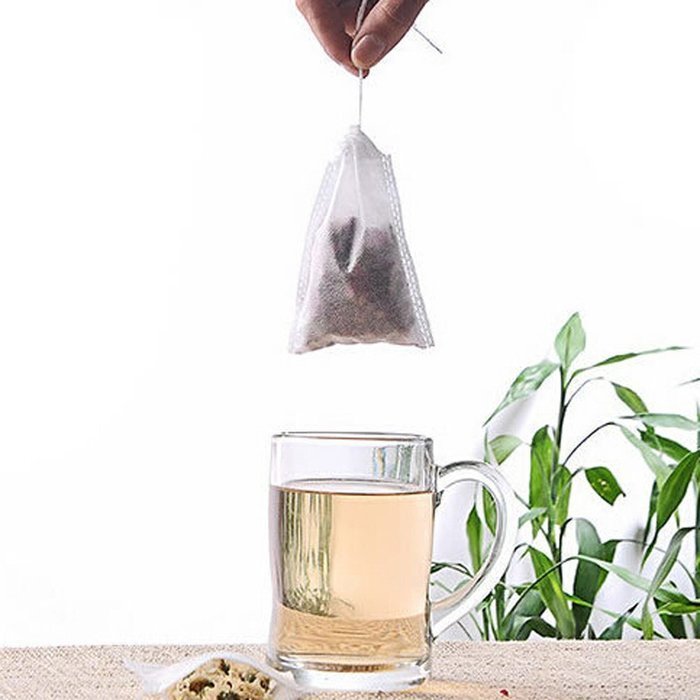 Ewandastore 200 pcs Disposable String Drawstring Empty Heat Seal Filter Paper Tea Bags,2.2x2.8inch N7