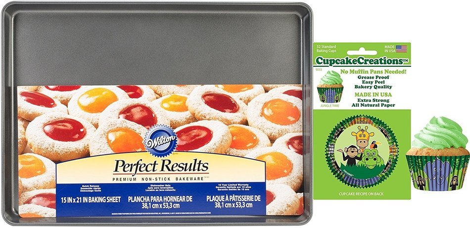 Jungle Time Cupcake Creations Baking Cups & Pan Set, W0109-90332