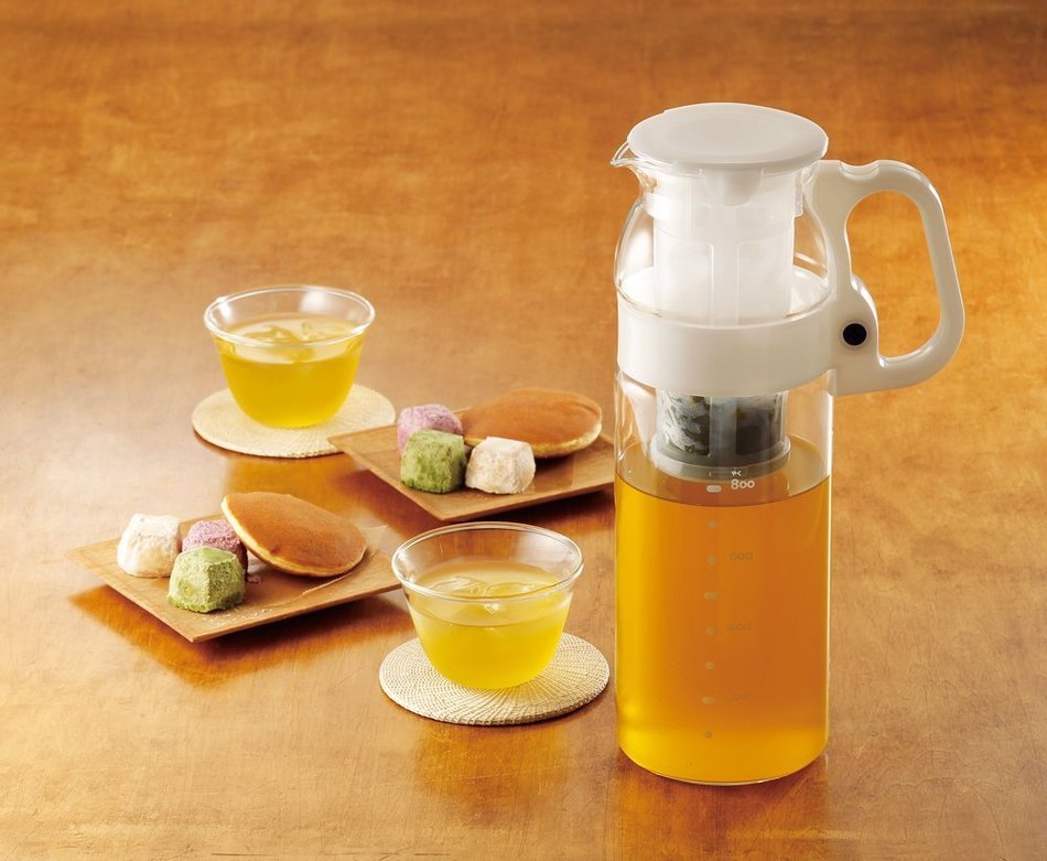 iwaki tea strainer with a handy server 1.3L White KT2933F-W (japan import) N4