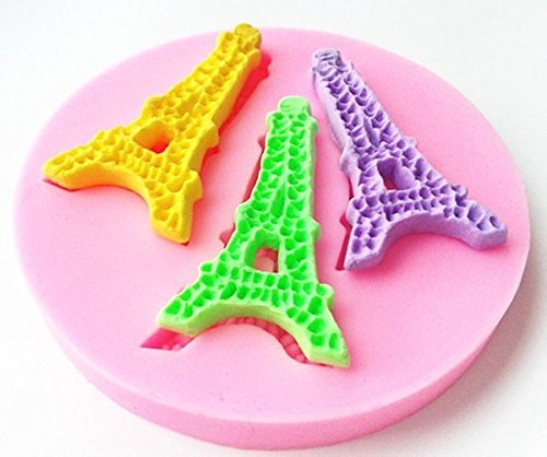 Eiffel Tower Paris 3 Cavity Silicone Mold for Fondant, Gum Paste, Chocolate , Crafts