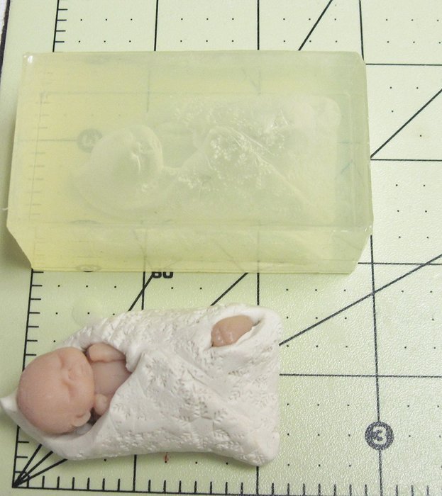 Silicone Mold for Baby "Bambino" Handmade Supply 2 Inch N3