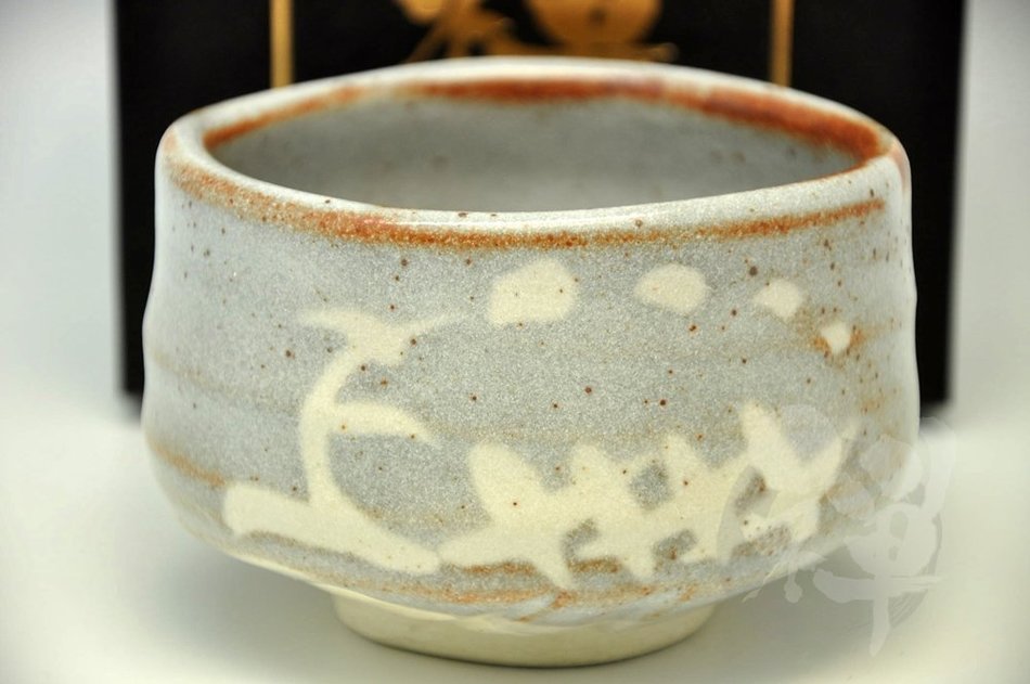 Japanese Mino Yaki ware Matcha Bowl Green Tea 11.5 / 11.5 / 8cm (4.5 / 4.5 / 3.1inch)[7353] N6
