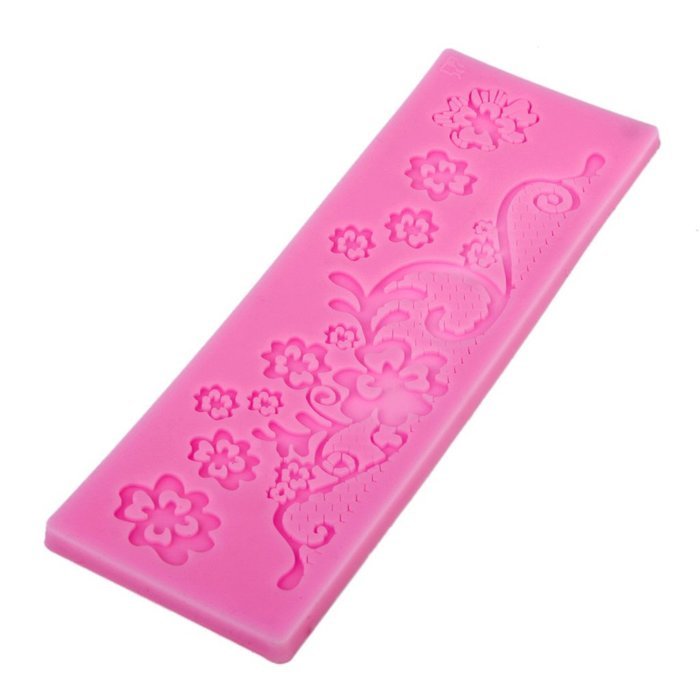 Fondant Cake Lace Sugar Craft Mat Cake Texture Molds Pink N2
