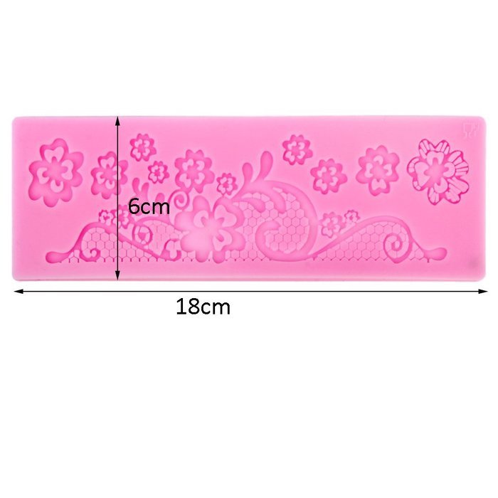 Fondant Cake Lace Sugar Craft Mat Cake Texture Molds Pink N3
