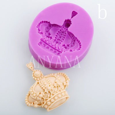 Anyana Silicone Crown Tiara mould Sugarcraft Princes mold cup cake toppers decorations N4