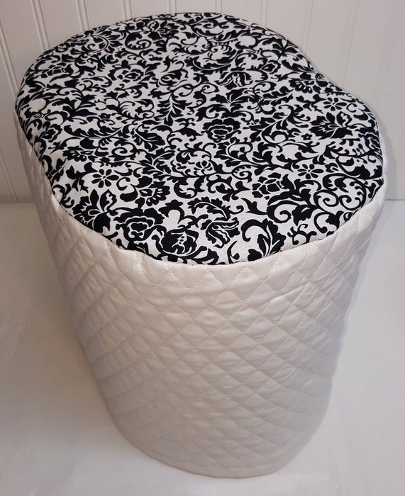 Black & White Floral Damask Keurig 2.0 Brewing System Cover (Black) N2