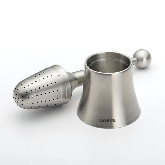 BonJour Tea Stainless Steel Single-Cup Tea Infuser and Stand N2