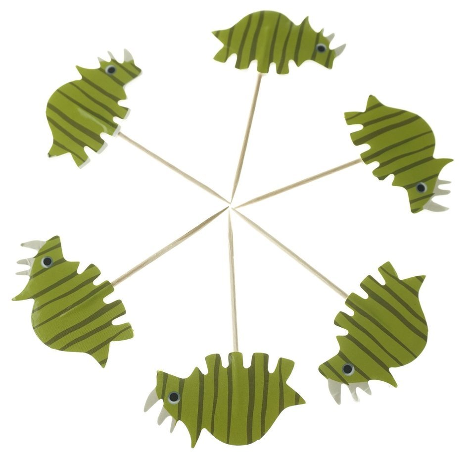 Bilipala 24pcs Dinosaur Cupcake Toppers Picks, Puffy Picks, Cake Decoration