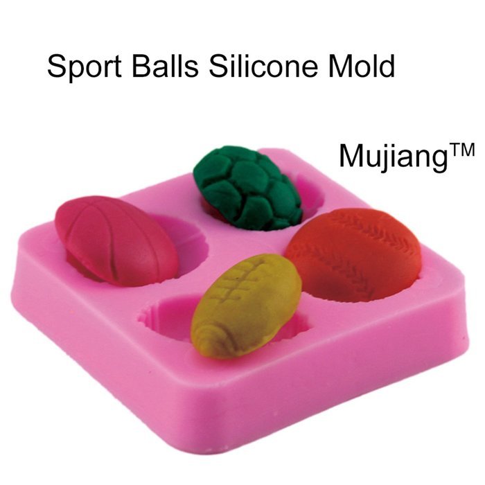 Soccer Basketball Football &Tennis Ball Cake Mold Chocolate Mould Fondant Cake Tool Cake Sugar Craft Mold Cake...