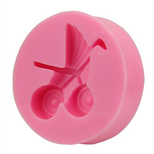Let'S Diy Baby Carriage Shape Chocolate Candy Jello 3D Silicone Mold Mould Cake Tools Bakeware Pastry Bar N4