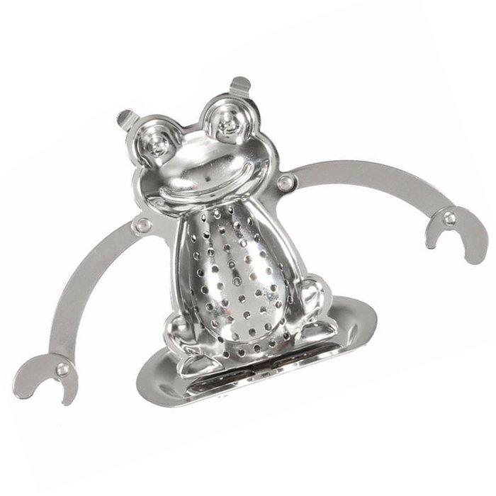 Mesh Filter - SODIAL(R)Mesh Loose Tea Leaf Infuser Tray Strainer Filter Herb Diffuser Stainless Steel Shape:Frog N3