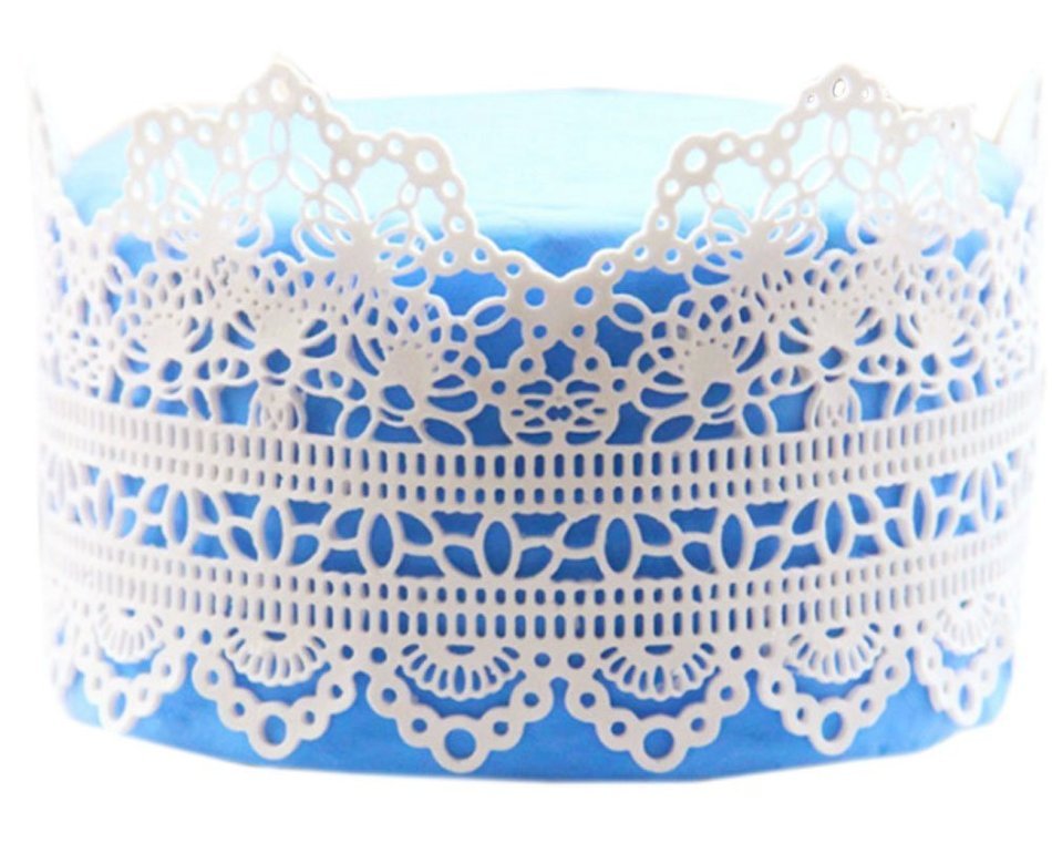 Lesirit Flower Pattern Silicone Fondant Mat Cake Lace Embossed Cake Mold Mould (A) N9