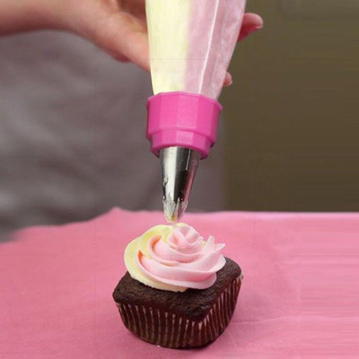 Genenic Tips Sugar Craft Cupcake Icing Piping Nozzles Decorating Tool Set Pastry Bag N3