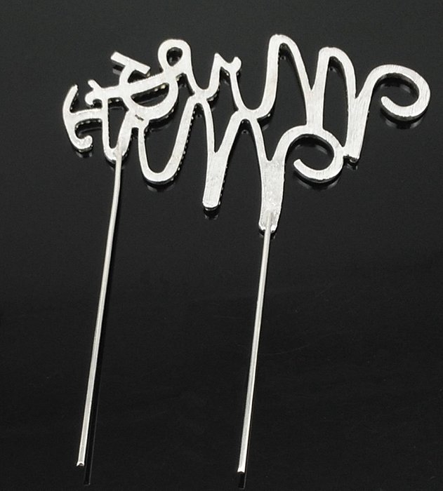 YUETON Crystal Rhinestone Cake Topper Wedding Monogram Mr & Mrs Cake Decoration N3