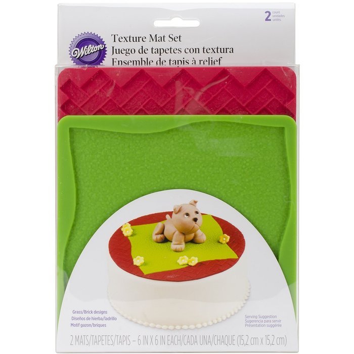 Wilton 409-2575 Texture 2-Piece Mold Set, Grass/Brick