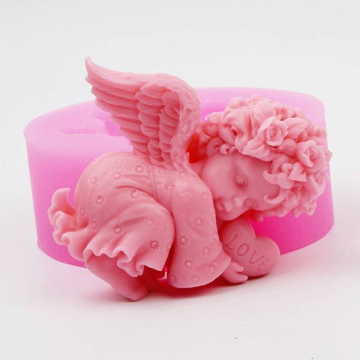 Baby Angel 3D Cake Mold Fandont Soap Candle Mould Sililcone Candy Chocolate Mould Gum Paste Cake Baking Craft... N2