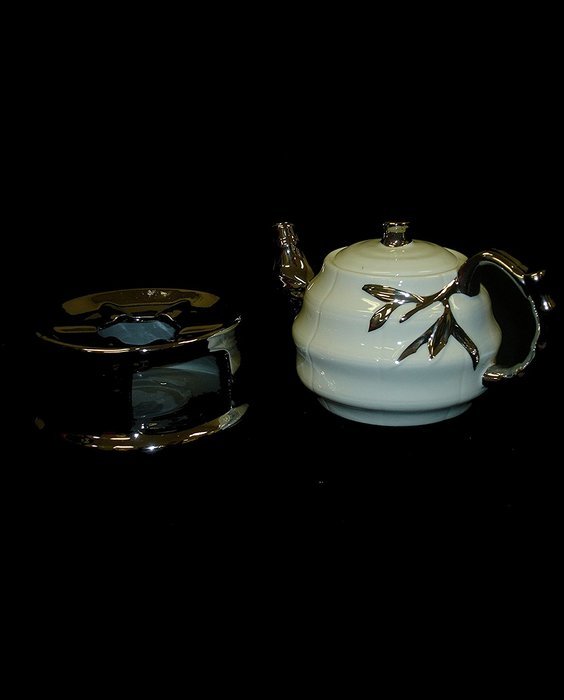 SEAVER Modern Silver Tea Warmer N2