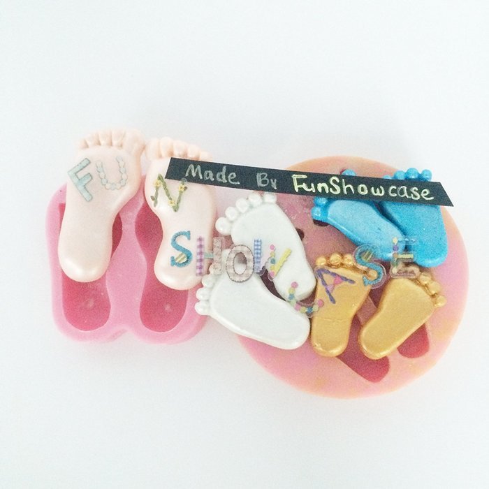 Assorted sizes BABY FEET 2 pcs Set Molds, non stick sugarcraft Sugar paste, Chocolate, Fondant, Butter, Resin,... N3