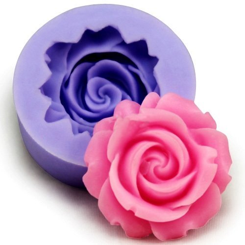 Anyana Serie Mini 3D molde fondant Rose pasta de goma silicona decoraci&oacute;n de pasteles de Chocolate