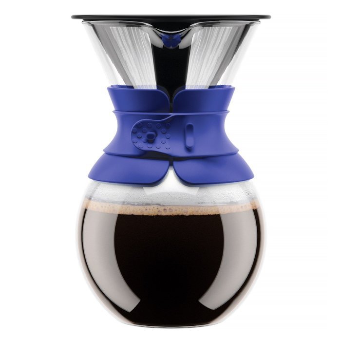Bodum 11571109 Pour Over 1 L Coffee Maker with Permanent Filter, 34 oz