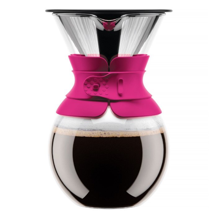 Bodum 11571-109 Pour Over 1 L Coffee Maker with Permanent Filter, 34 oz, Cork Band N16