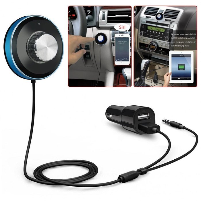 Your Sueprmart Hot Bluetooth 4.0 Receiver 2-Port USB Car Charger Magnetic Base Built-in Mic N2