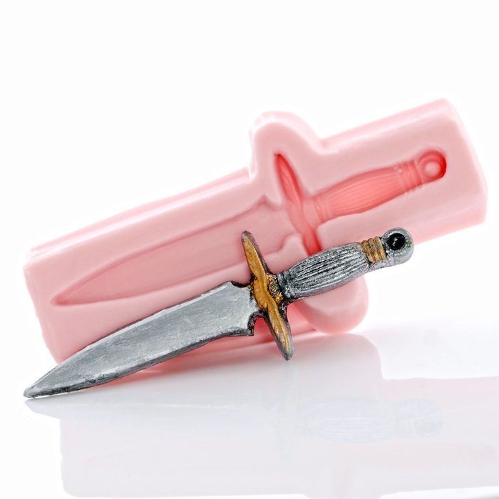 Flexible Silicone Mold Pirate Sword Chocolate, Fondant, Candy, Food Safe, Polymer Clay, Resin Mold N6