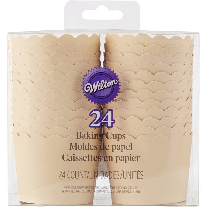 Wilton 415-5174 24 Count Kraft Cupcake Liners N3