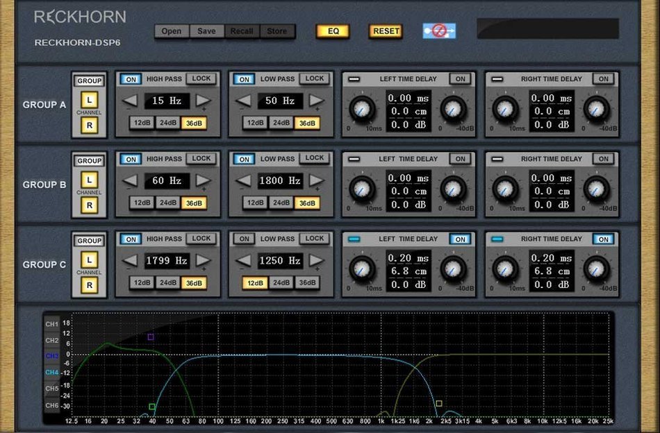 Reckhorn Dsp-6 Digital Speaker Crossover/equalizer/management System N6