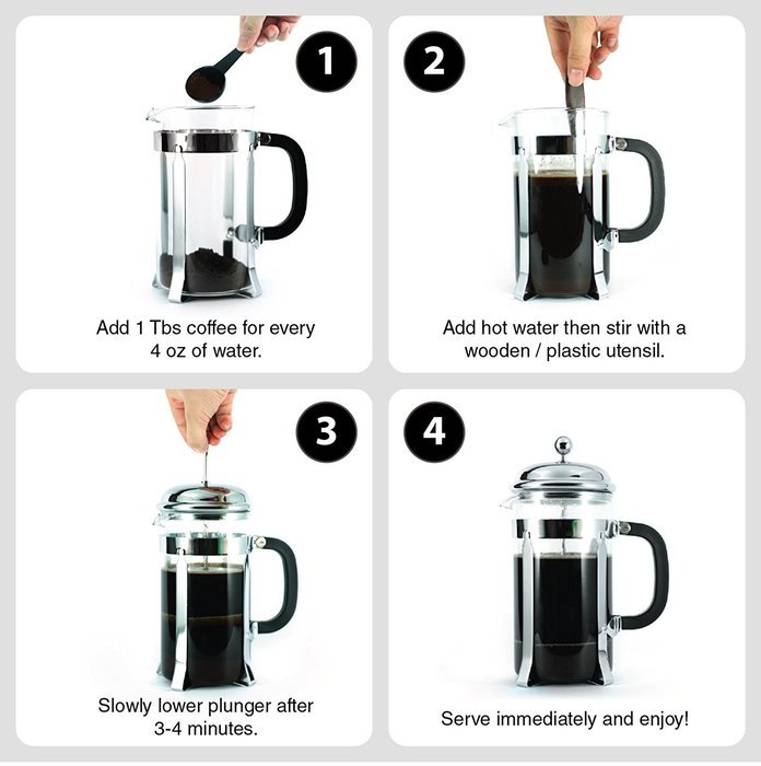 French Press &ndash; Premium Quality - Coffee, Tea & Expresso Maker - Easy Cleaning, Double Screen Filter System, Glass... N7