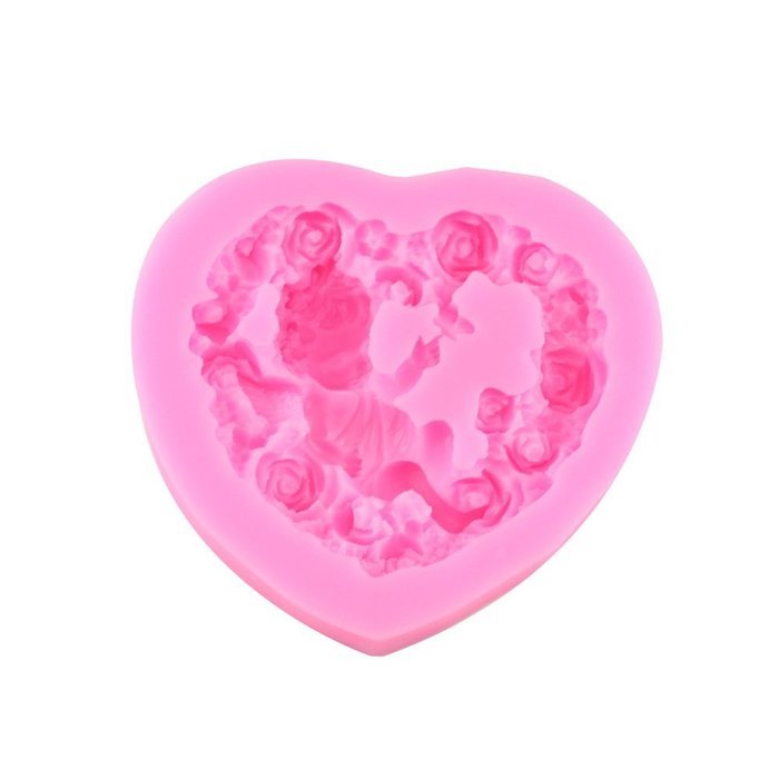 Wyd Handmade Soap Mold Diy Lovely Angel Heart Shape Silicone Resin Mold Chocolate Cake Mold