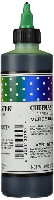 Chefmaster Airbrush Spray Food Color, 9-Ounce, Neon Brite Green N3