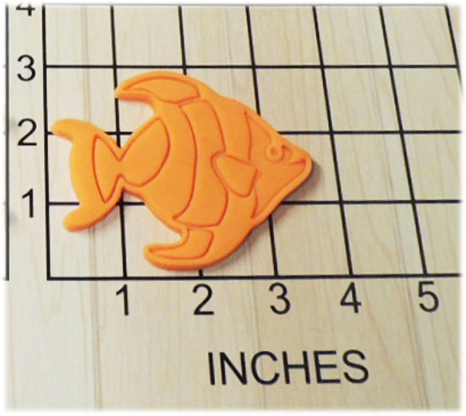Tropical Fish Shaped Fondant Cookie Cutter and Stamp #1145 N2