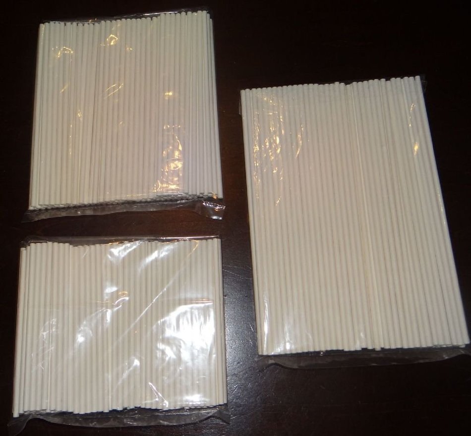 Sucker Lollipop Sticks 4 1/2" x 5/32" 500 ct. Candy & Chocolate Cake Pop Making N2