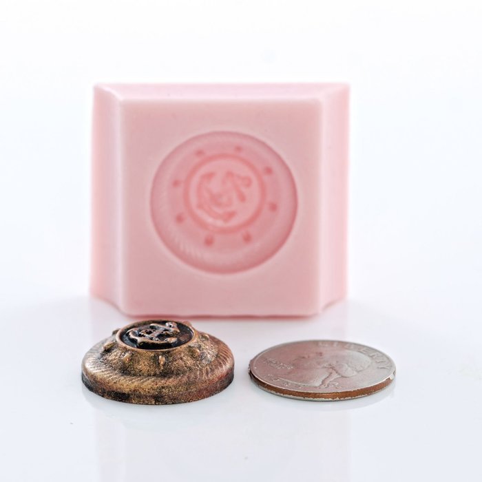 Nautical Anchor Button Silicone Mold Food Safe Fondant, Chocolate, Candy, Mint, Resin, Polymer Clay, Jewelry,... N4