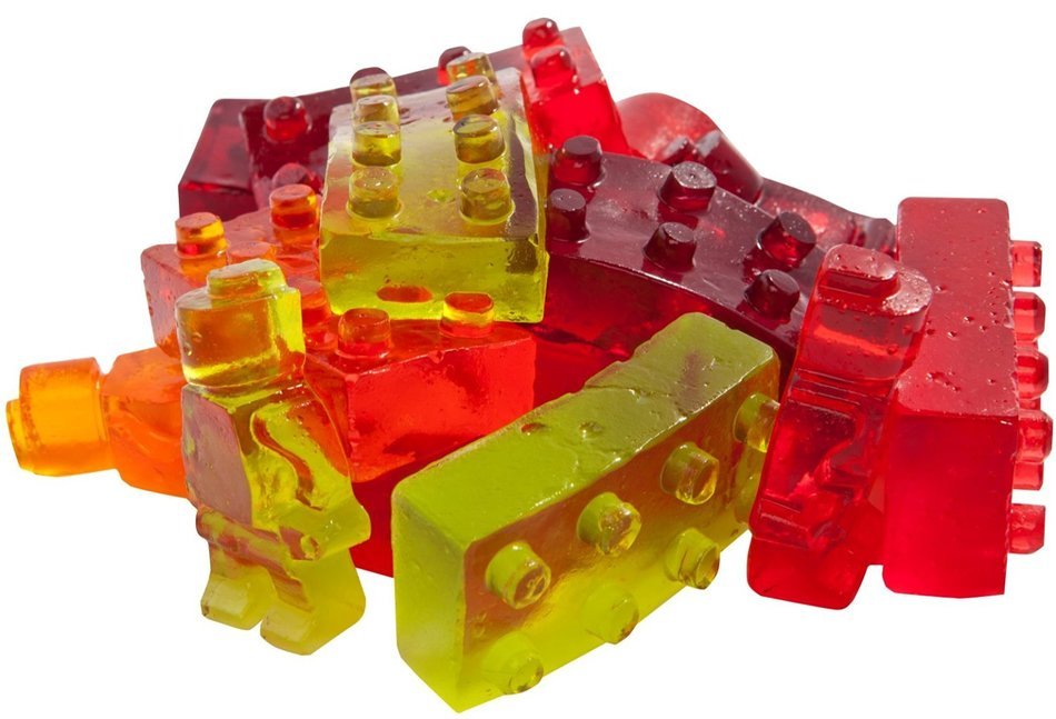 Lucentee Silly Ice Cube Trays Candy Molds, Building Bricks and Figures with Bonus Ebook N6