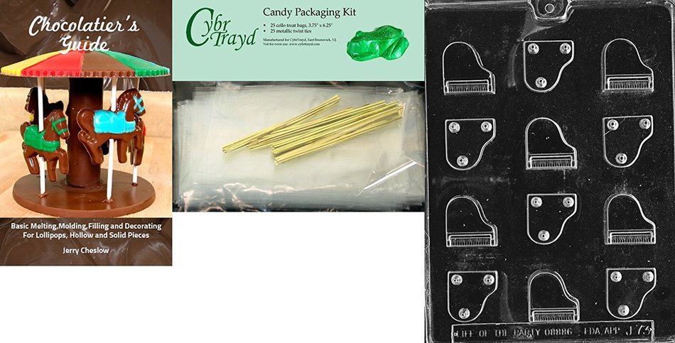 Cybrtrayd J073 Small Piano Chocolate Candy Mold with Exclusive Cybrtrayd Copyrighted Chocolate Molding Instructions N2