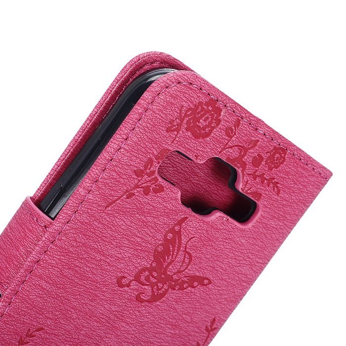 Galaxy Core Prime Wallet Case,PHEZEN Serect Garden Butterfly Flower Inlaid Shiny Glitter Diamond Pu Leather Flip... N36
