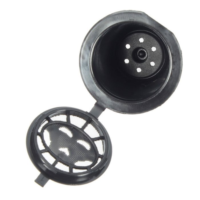 KINGSO 4pcs Reusable Coffee Capsules Cups Espresso Pods Filters For Nespresso Machines with 1pc Plastic Spoon N12