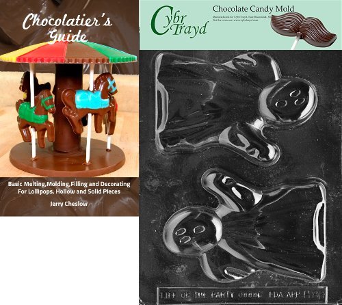 Cybrtrayd "Ghost for Specialty Box" Halloween Chocolate Candy Mold with Chocolatier's Guide