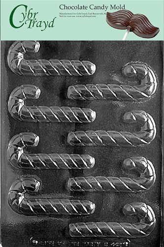 Cybrtrayd C442 Small Candy Canes Life of the Party Chocolate Candy Mold with Exclusive Cybrtrayd Copyrighted Chocolate...