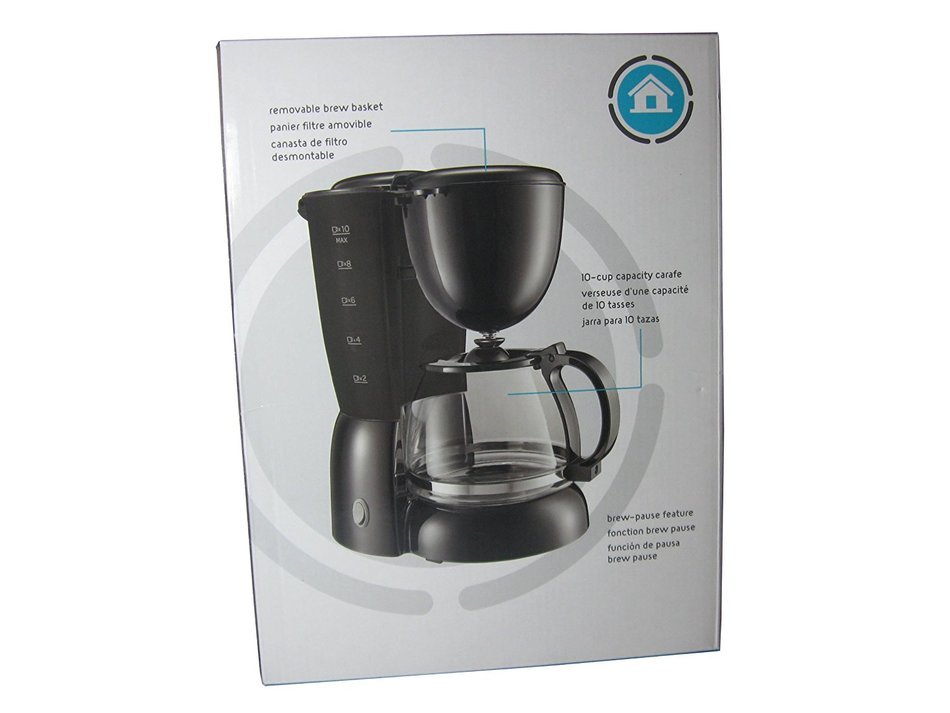 Coffeemaker - 10-Cup Drip Coffeemaker - Black N2