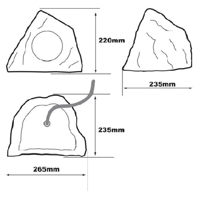 TIC TFS0 Terra Form Rock Speakers - Set of 2 N2