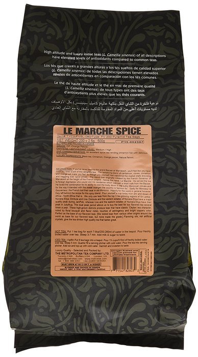 Metropolitan Tea 200 Count Pyramid Shaped Teabags, Le Marche Spice N5