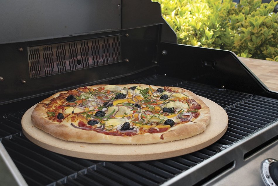 Pizzacraft 16.5" Round Cordierite Baking/Pizza Stone - For Oven or Grill - PC9898 N5
