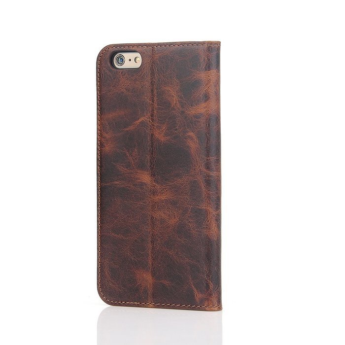 ONLY ! iPhone 7Plus CASE Aroko Genuine Leather Wallet Case Classic Folio Case Book Design with Stand and ID Credit... N14