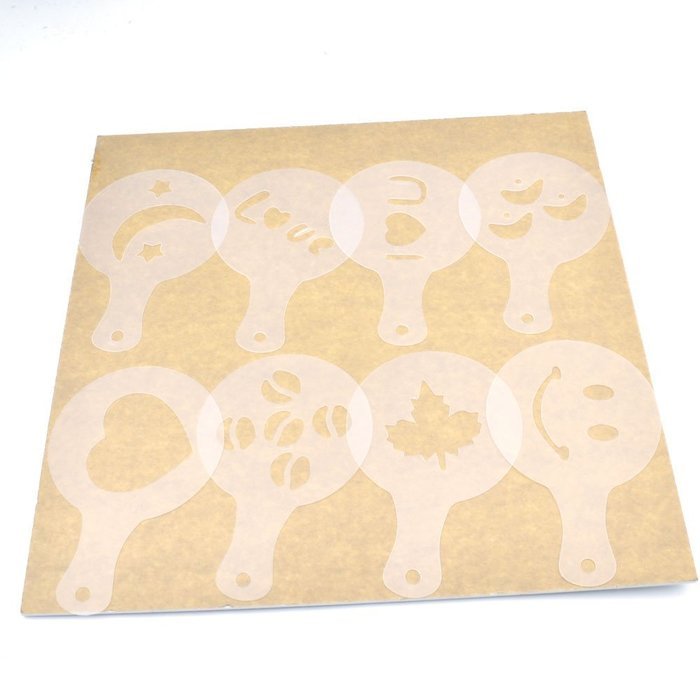GXHUANG 16pcs Coffee Barista Cookies Stencils N5