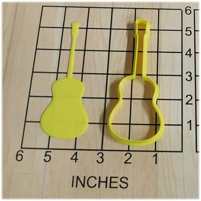 Guitar Shape Fondant Cookie Cutter #1033