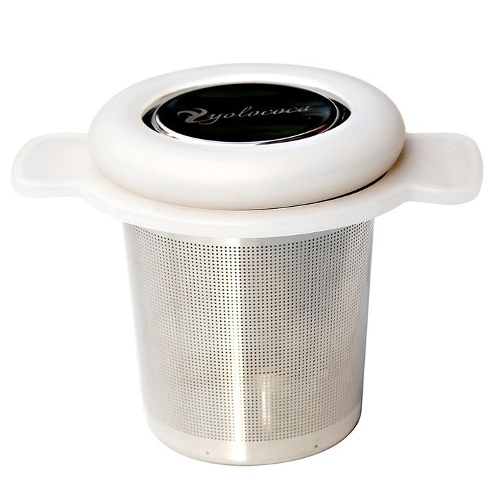 Yolococa Tea Infuser Strainer With Lid and Double Handles Perfect Brew-in-Mug Filter for Loose Leaf Tea N4